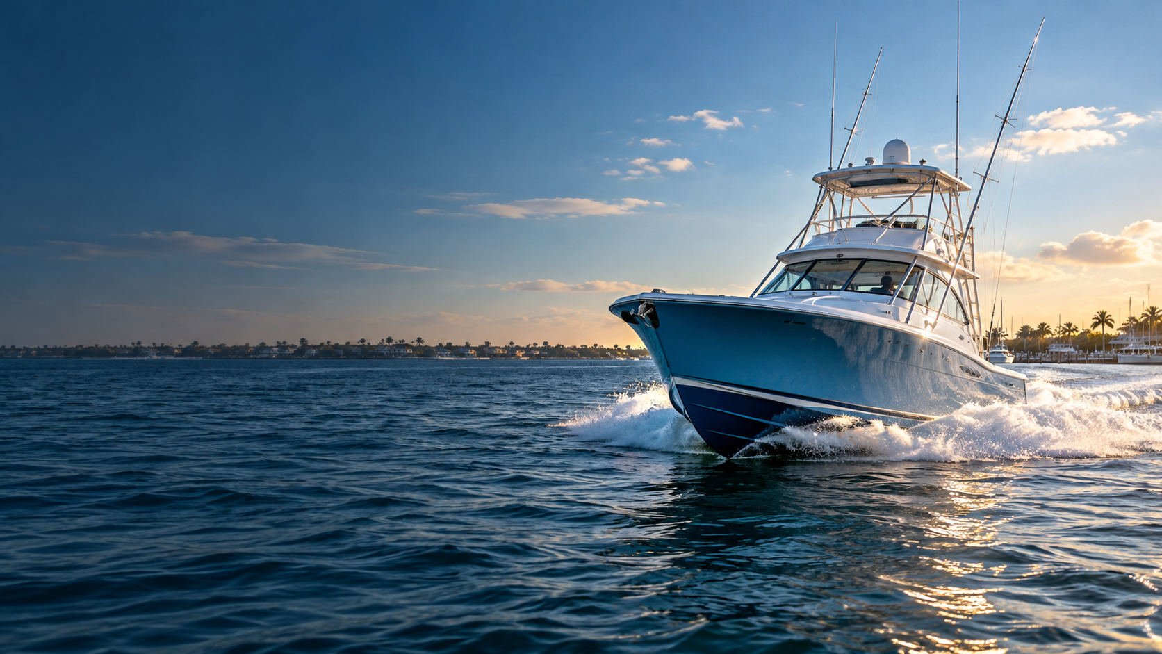 Boat cruising on the water